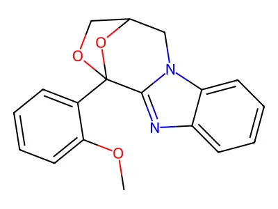 4,5-Dihydro-1-(2-methoxyphenyl)-1,4-epoxy-1H,3H-(1,4)oxazepino(4,3-a)benzimidazole structure