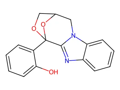 Phenol, 2-(4,5-dihydro-1,4-epoxy-1H,3H-(1,4)oxazepino(4,3-a)benzimidazol-1-yl)- structure