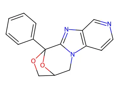 7,8-Dihydro-10-phenyl-7,10-epoxy-6H,10H-pyrido(3',4:4,5)imidazo(2,1-c)(1,4)oxazepine structure