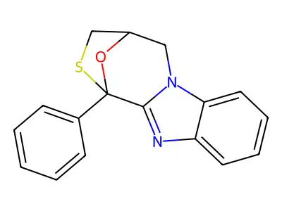 1,4-Epoxy-1H,3H-(1,4)thiazepino(4,3-a)benzimidazole, 4,5-dihydro-1-phenyl- structure
