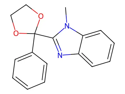 1H-Benzimidazole, 1-methyl-2-(2-phenyl-1,3-dioxolan-2-yl)- structure