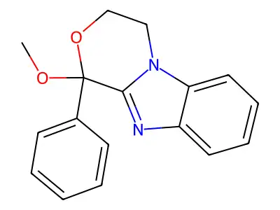 1H-(1,4)Oxazino(4,3-a)benzimidazole, 3,4-dihydro-1-methoxy-1-phenyl- structure