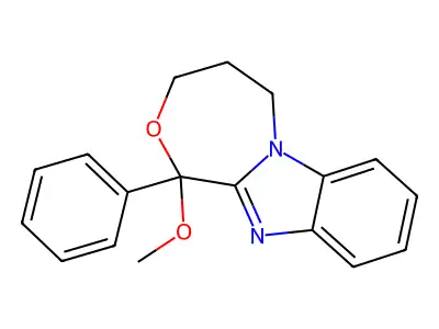1H,3H-(1,4)Oxazepino(4,3-a)benzimidazole, 4,5-dihydro-1-methoxy-1-phenyl- structure