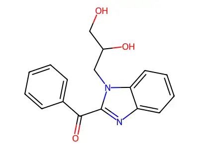 Methanone, (1-(2,3-dihydroxypropyl)-1H-benzimidazol-2-yl)phenyl- structure