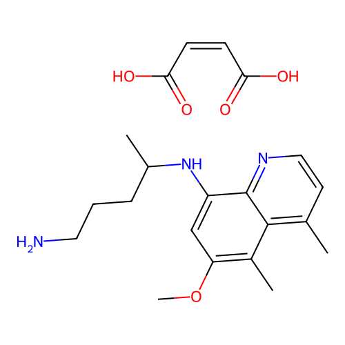 1,4-Pentanediamine, N4-(6-methoxy-4,5-dimethyl-8-quinolinyl)-, (2Z)-2-butenedioate (1:1) structure
