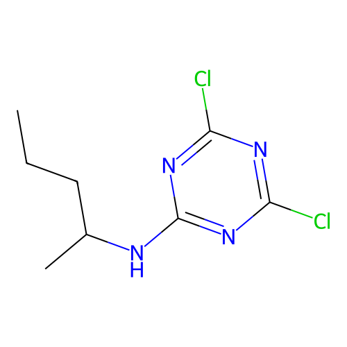(4,6-Dichloro-[1,3,5]triazin-2-yl)-(1-methyl-butyl)-amine structure