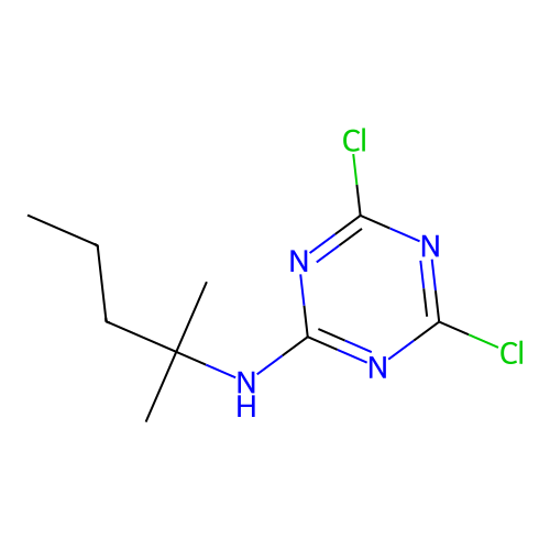 (4,6-Dichloro-[1,3,5]triazin-2-yl)-(1,1-dimethyl-butyl)-amine structure