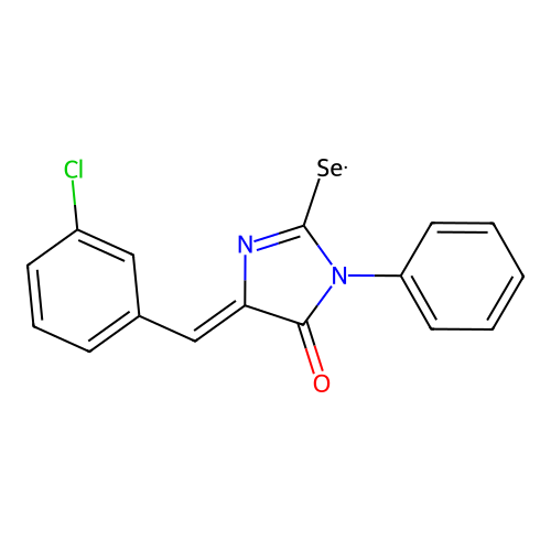 5-[(3-Chlorophenyl)methylene]-3-phenyl-2-selenoxo-4-imidazolidinone structure