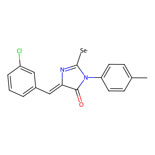 5-((3-Chlorophenyl)methylene)-3-(4-methylphenyl)-2-selenoxo-4-imidazolidinone structure
