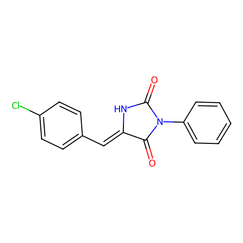 2,4-Imidazolidinedione, 5-((4-chlorophenyl)methylene)-3-phenyl- structure