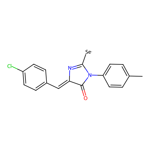 5-[(4-Chlorophenyl)methylene]-3-(4-methylphenyl)-2-selenoxo-4-imidazolidinone structure