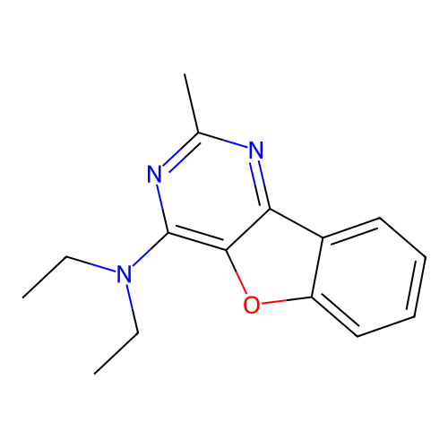 N,N-diethyl-2-methyl[1]benzofuro[3,2-d]pyrimidin-4-amine structure