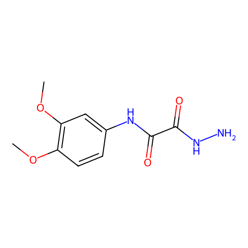 N-(3,4-dimethoxyphenyl)-2-hydrazinyl-2-oxoacetamide structure