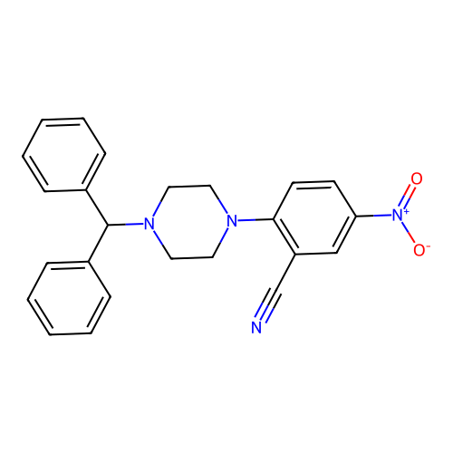 2-(4-Benzhydryl-piperazin-1-yl)-5-nitro-benzonitrile structure