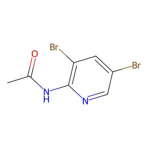 N-(3,5-dibromo-2-pyridinyl)acetamide structure