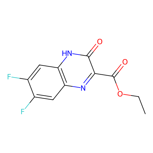 ethyl 6,7-difluoro-3-oxo-4H-quinoxaline-2-carboxylate structure