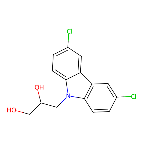 3-(3,6-Dichlorocarbazol-9-yl)propane-1,2-diol structure