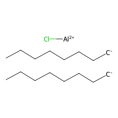 Chloroaluminum(2+);bis(octane) structure