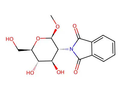 2-[4,5-Dihydroxy-6-(hydroxymethyl)-2-methoxyoxan-3-yl]isoindole-1,3-dione structure