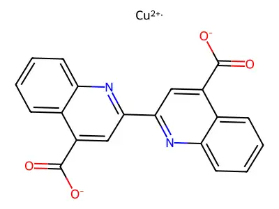 Copper 2,2'-bicinchoninate structure