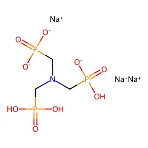 Trisodium aminotris(methylenephosphonate) structure