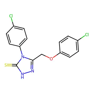5-(4-chlorophenoxymethyl)-4-(4-chlorophenyl)-4H-1,2,4-triazole-3-thiol structure