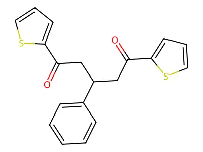 3-Phenyl-1,5-bis(thiophen-2-yl)pentane-1,5-dione structure