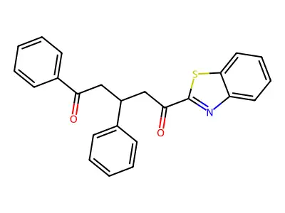 1-(1,3-Benzothiazol-2-yl)-3,5-diphenylpentane-1,5-dione structure