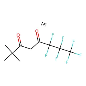 6,6,7,7,8,8,8-Heptafluoro-2,2-dimethyloctane-3,5-dione;silver structure