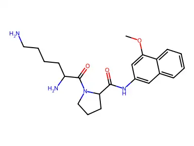 1-(2,6-diaminohexanoyl)-N-(4-methoxynaphthalen-2-yl)pyrrolidine-2-carboxamide structure