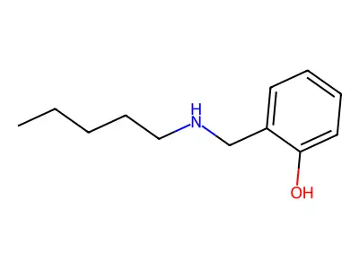 Phenol, 2-((pentylamino)methyl)- structure