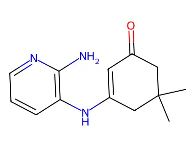 3-[(2-Amino-3-pyridinyl)amino]-5,5-dimethyl-2-cyclohexen-1-one structure