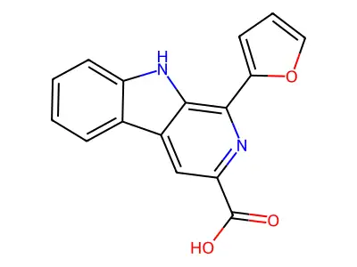 9H-Pyrido(3,4-b)indole-3-carboxylic acid, 1-(2-furyl)- structure