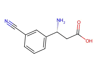 (R)-3-Amino-3-(3-cyanophenyl)propanoic acid structure
