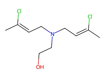 2-[Bis(3-chlorobut-2-enyl)amino]ethanol structure