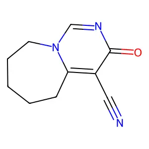 3,5,6,7,8,9-Hexahydro-3-oxopyrimido(1,6-a)azepine-4-carbonitrile structure