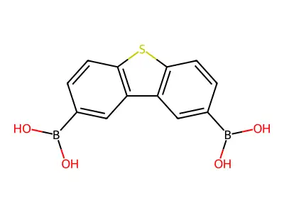 (8-boronodibenzothiophen-2-yl)boronic Acid structure