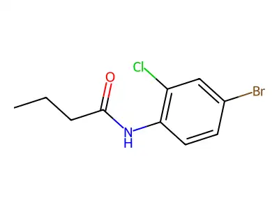 N-(4-bromo-2-chlorophenyl)butanamide structure