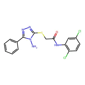 2-((4-amino-5-phenyl-4H-1,2,4-triazol-3-yl)thio)-N-(2,5-dichlorophenyl)acetamide structure