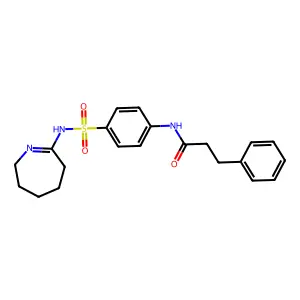 3-phenyl-N-[4-(3,4,5,6-tetrahydro-2H-azepin-7-ylsulfamoyl)phenyl]propanamide structure