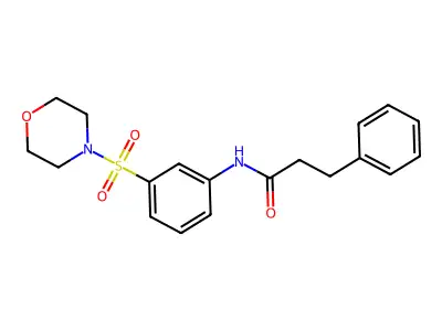 N-(3-morpholin-4-ylsulfonylphenyl)-3-phenylpropanamide structure