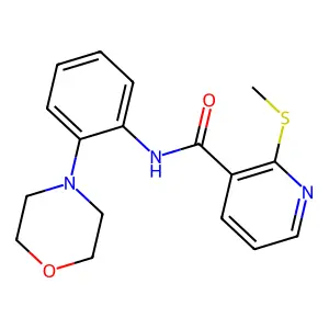 2-(Methylthio)-N-(2-morpholinophenyl)nicotinamide structure