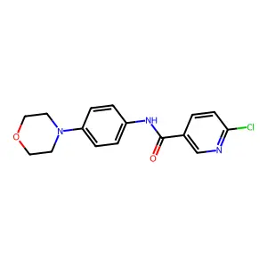 6-chloro-N-[4-(morpholin-4-yl)phenyl]pyridine-3-carboxamide structure