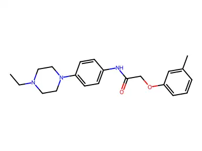 N-[4-(4-ethylpiperazin-1-yl)phenyl]-2-(3-methylphenoxy)acetamide structure