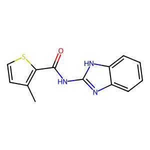 N-(1H-benzimidazol-2-yl)-3-methylthiophene-2-carboxamide structure