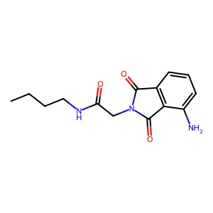 2-(4-amino-1,3-dioxoisoindol-2-yl)-N-butylacetamide structure