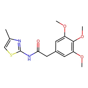 N-(4-methyl-1,3-thiazol-2-yl)-2-(3,4,5-trimethoxyphenyl)acetamide structure