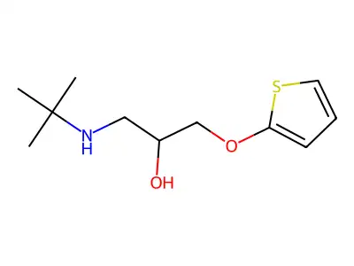 2-Propanol, 1-(tert-butylamino)-3-(2-thienyloxy)- structure