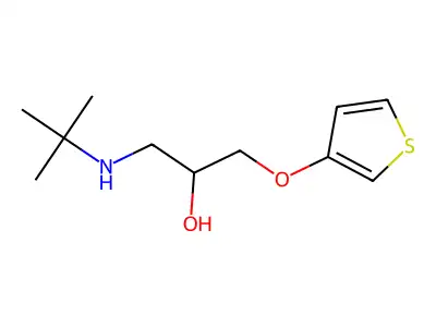 2-Propanol, 1-(tert-butylamino)-3-(3-thienyloxy)- structure