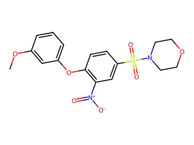 4-[4-(3-Methoxyphenoxy)-3-nitrophenyl]sulfonylmorpholine structure